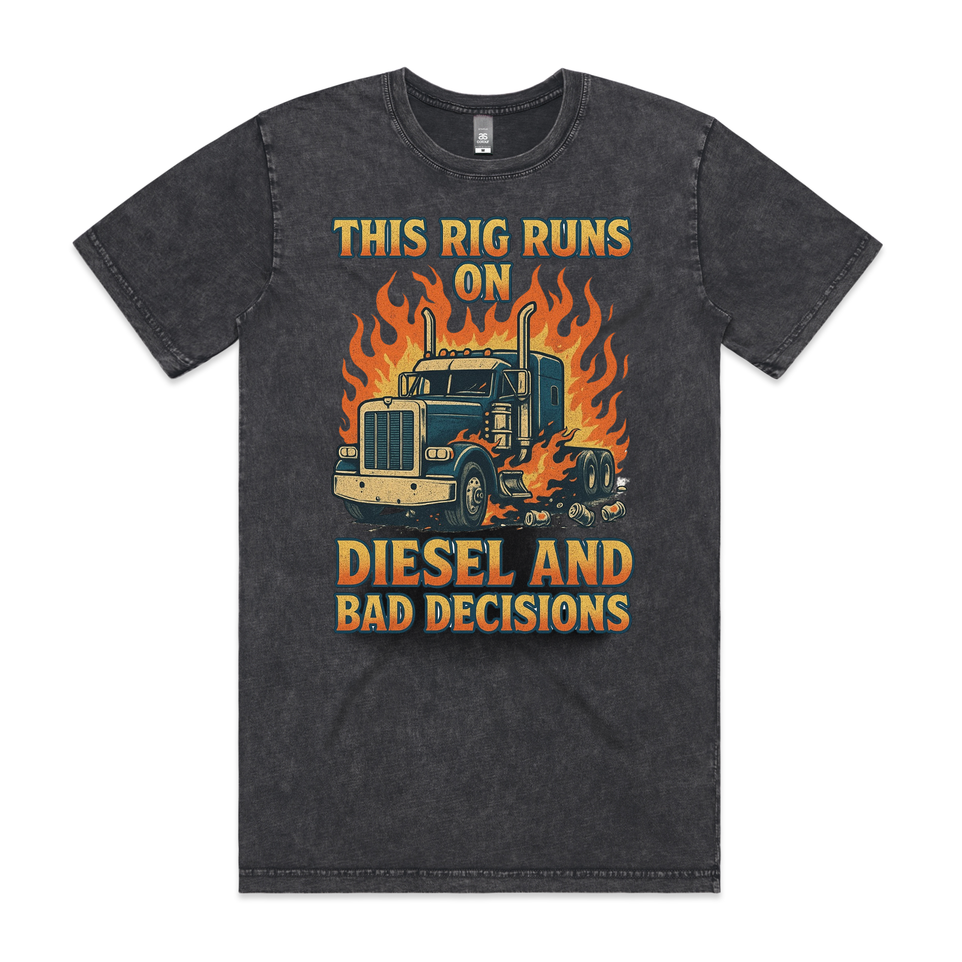 Diesel & Bad Decisions Stone Wash Tee